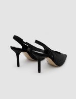INES Black  Women's Heeled Sandal - Image 4