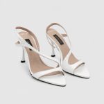 SKYLA White Leather Women's Heeled Sandal