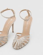 ROXANA White Leather Women's Heeled Sandal - Image 3