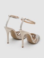 ROXANA White Leather Women's Heeled Sandal - Image 4