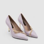 AMORETTE Purple Leather Women's Stiletto