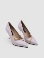 AMORETTE Purple Leather Women's Stiletto
