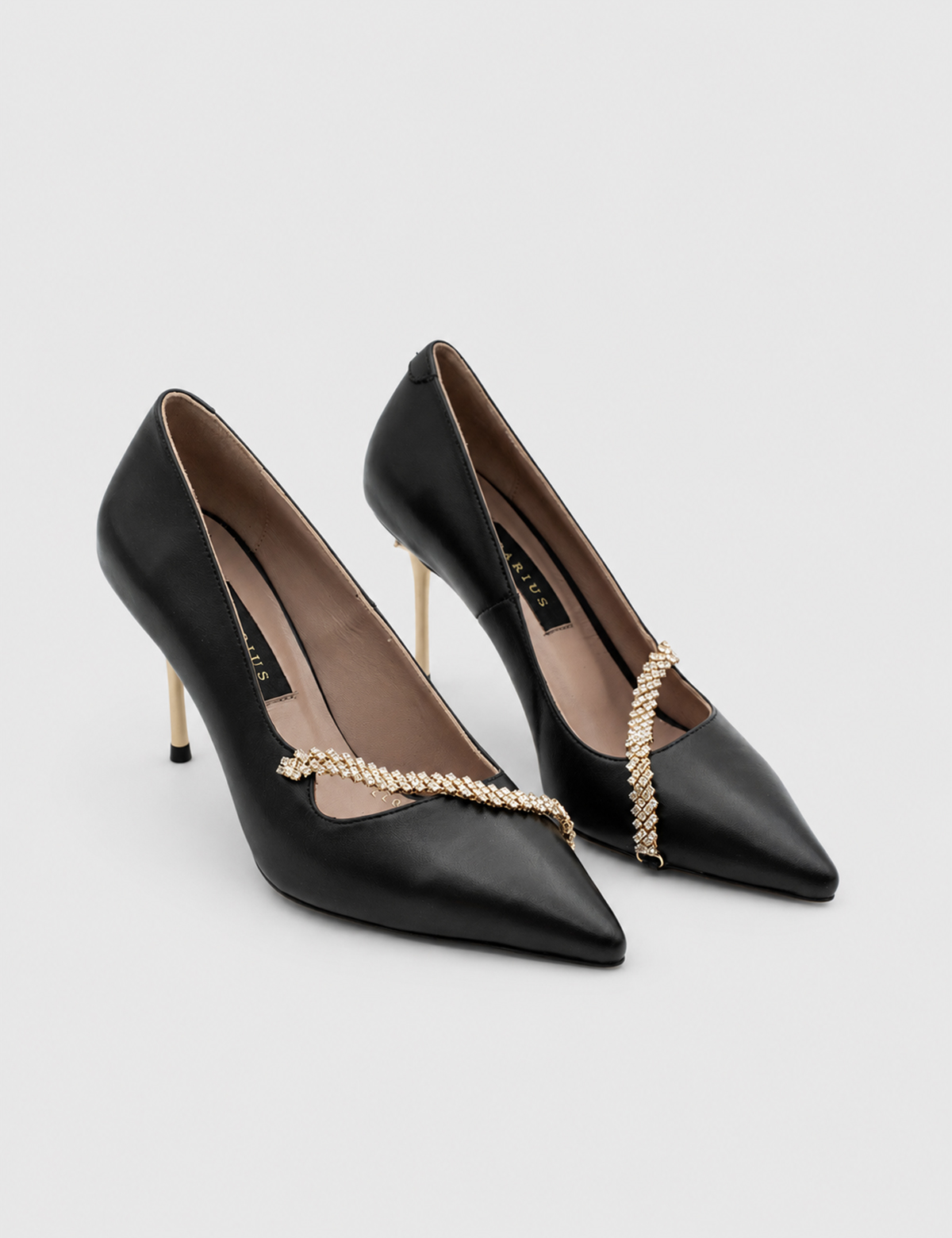 IMG_6765.JPG AMORETTE Black Leather Women's Stiletto - Image 1