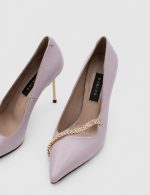 AMORETTE Purple Leather Women's Stiletto - Image 2